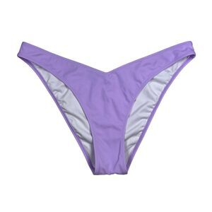 Victorias Secret PINK V Front Bikini Bottom XL Purple Minimal Coverage Swim NWOT